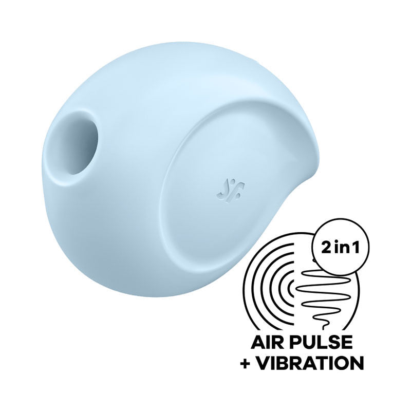 Satisfyer - sugar rush - blue clitoral suction stimulator - Product side view  | Flirty Bay